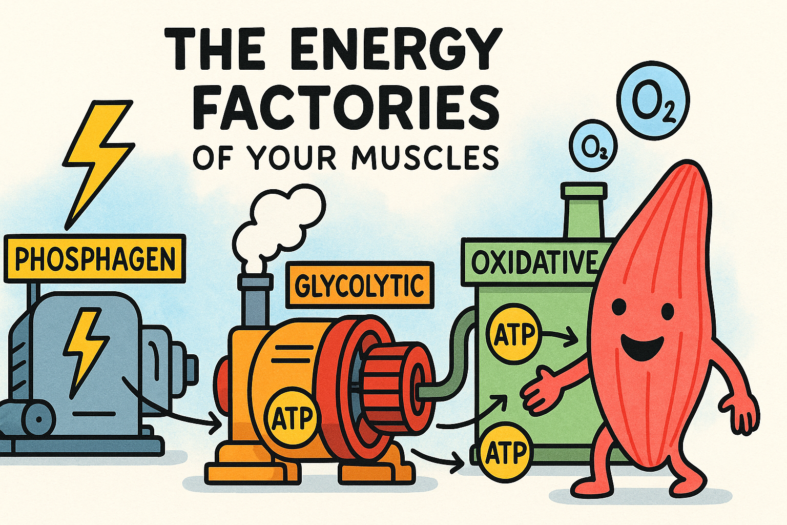 ⚙️ Energy Systems in Skeletal Muscle: From Phosphagen to Oxidative Pathways in Movement & Recovery